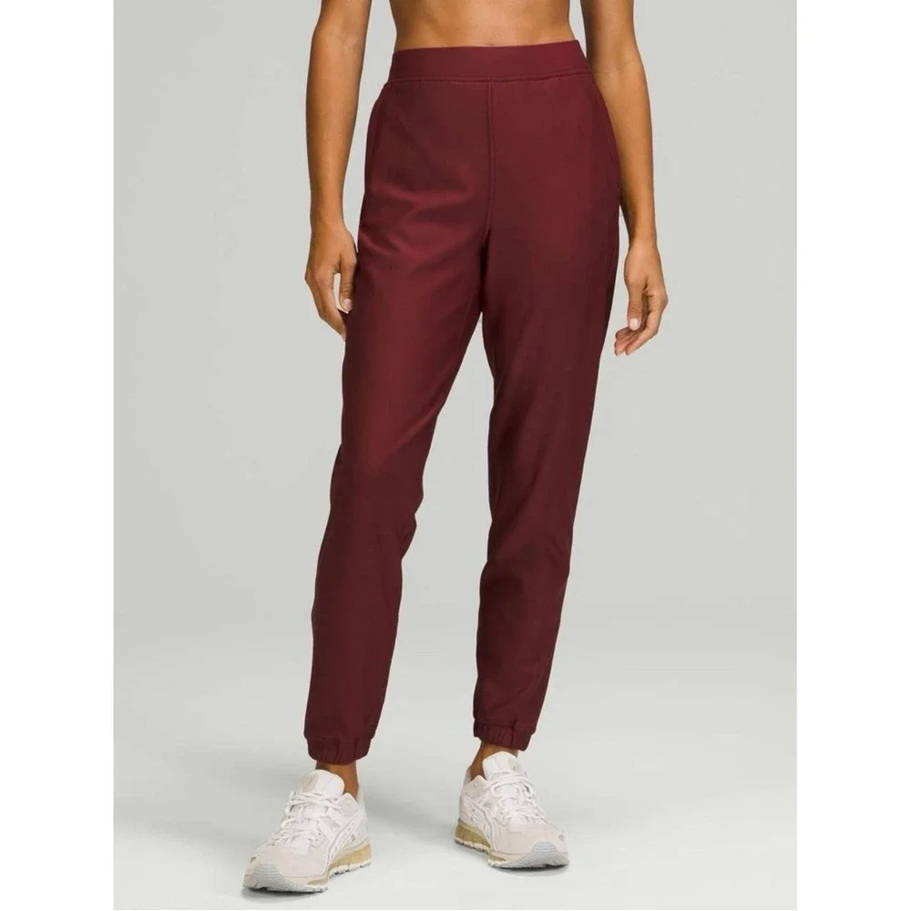 Lululemon Adapted State Tech Fleece Joggers Red Merlot Size 0 NWOT